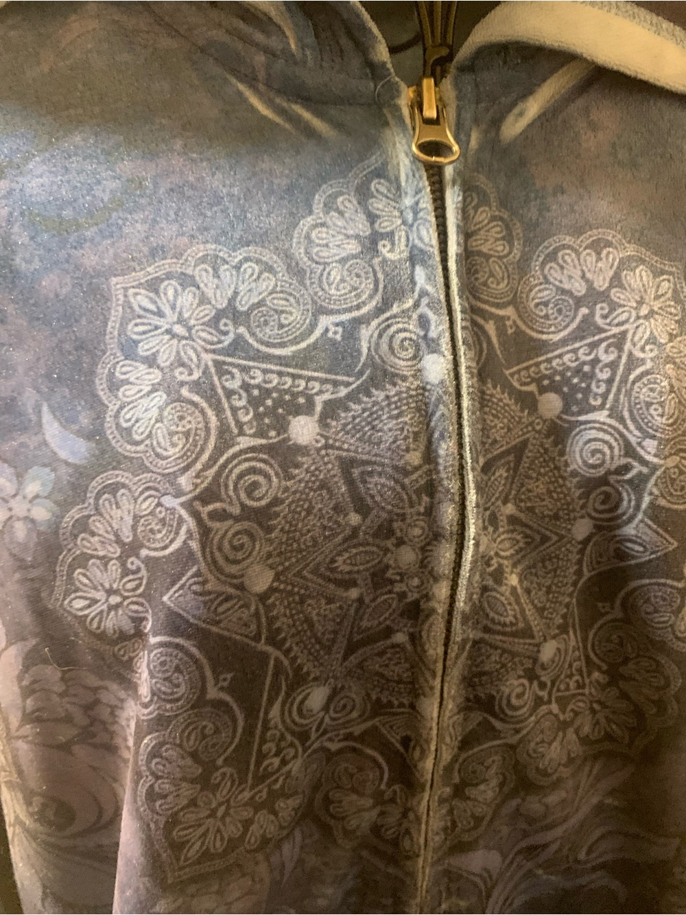 Studio Works Navy Blue Hooded Jacket with Subtle Floral Print - Picture 2 of 8